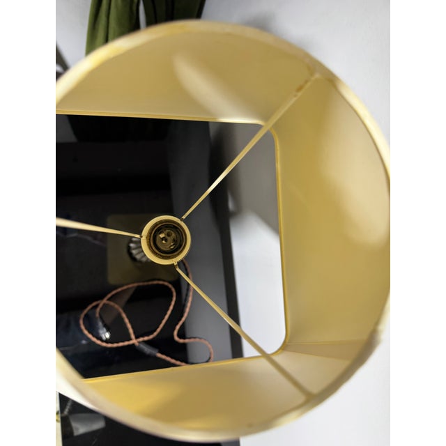 Vintage Cast Brass Table Lamp French 1970's For Sale - Image 9 of 14