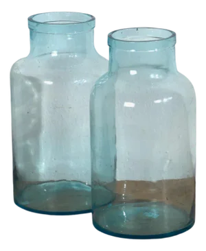 Blue Jars, 1920s, Set of 2