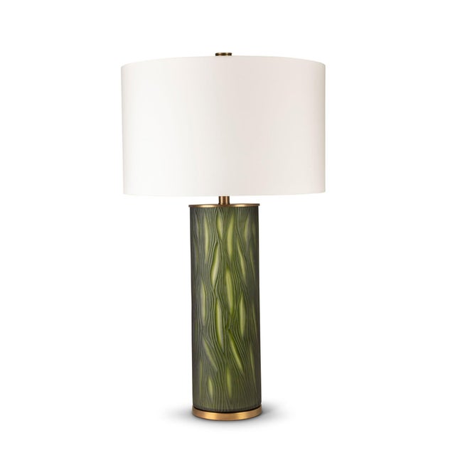 Traditional Olympus Green Lamp For Sale - Image 3 of 4