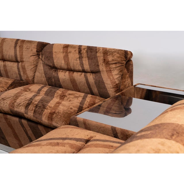 Brown P10 Modular Sofa Group by Giovanni Offredi for Proposals / Saporiti, Italy, 1960s, Set of 5 For Sale - Image 8 of 18