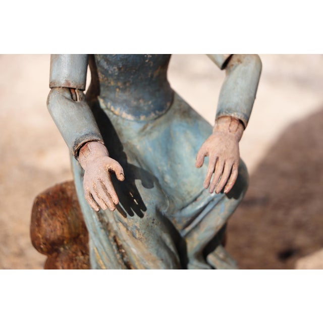 Wood Santos Cage Doll, 18th Century, Portugal For Sale - Image 7 of 15