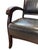 Contemporary Dark Wood & Black Leather Sculptural Armchair For Sale - Image 4 of 8