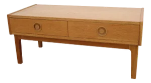 Danish Small Chest of Drawers in Light Oak Lowboard Tv Board Made in Denmark 60s, 1960s
