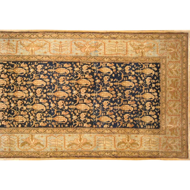 Persian Early 20th Century Antique Persian Malayer Oriental Rug - 3′7″ × 8′3" For Sale - Image 3 of 5