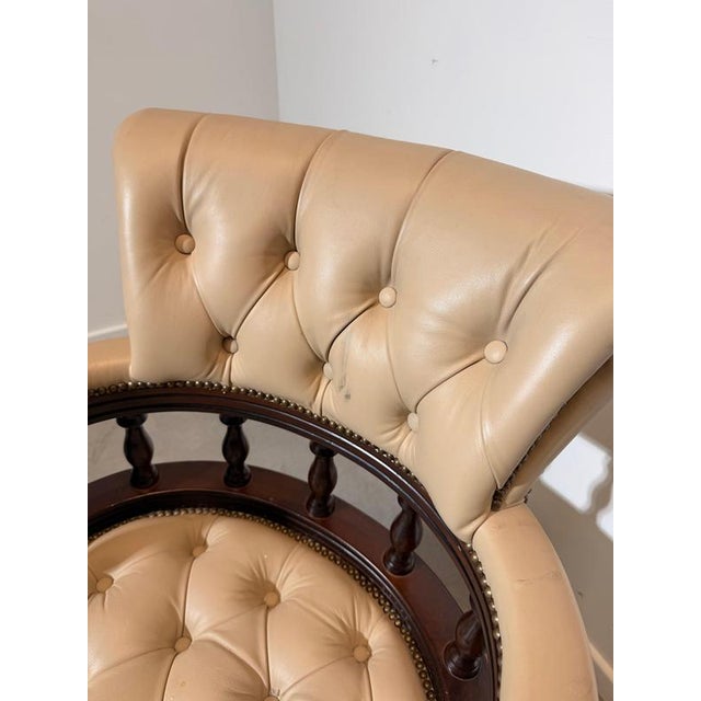 Captain Desk Chair in Mahogany For Sale - Image 4 of 10