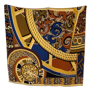 Pierre Balmain Foulard En Soie 1980 For Sale