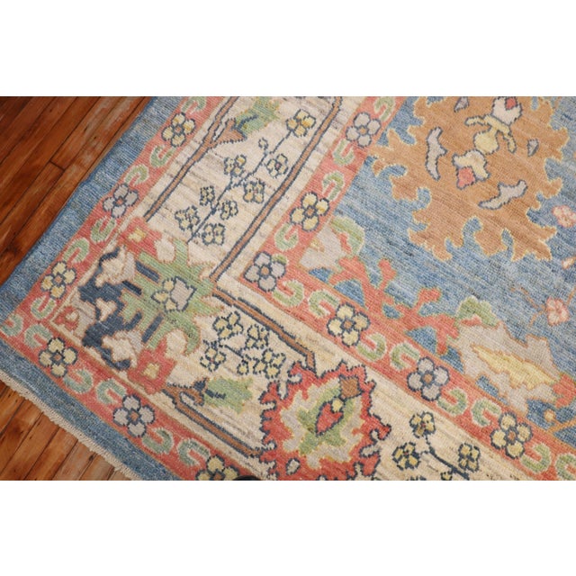Pink Arts and Crafts Vintage Inspired Rug rug no.j2666 For Sale - Image 8 of 10
