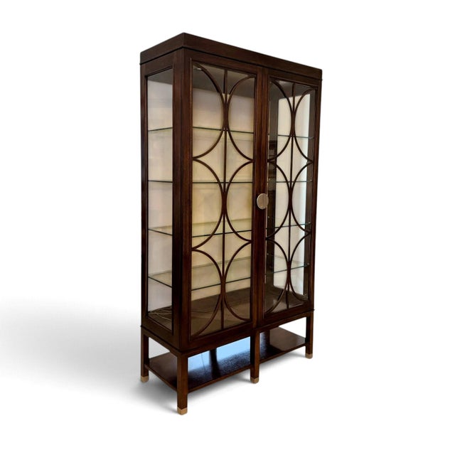 Wood Hickory White Hickory White Skyloft Bunching Display or China Cabinet For Sale - Image 7 of 18