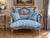 1920 French Artisan Louis XVI Gold Beech Velvet Settee For Sale - Image 11 of 11