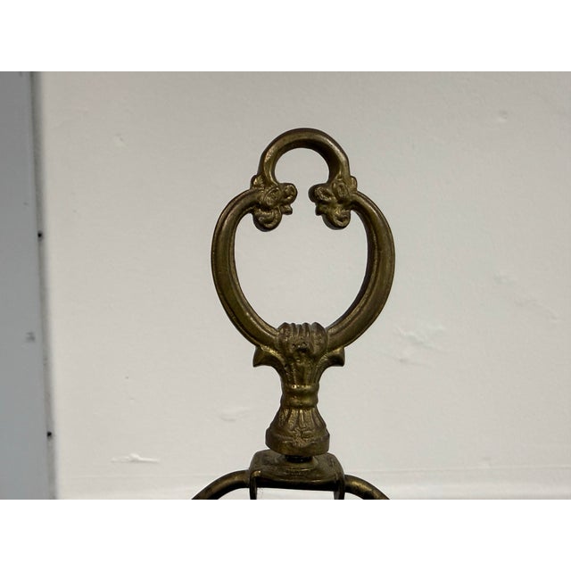 Hollywood Regency Vintage Brass Table Lamps, Pair For Sale - Image 4 of 11