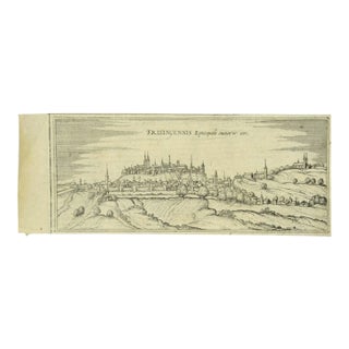 Franz Hogenberg - View of Freising - Etching - Late 16th Century For Sale