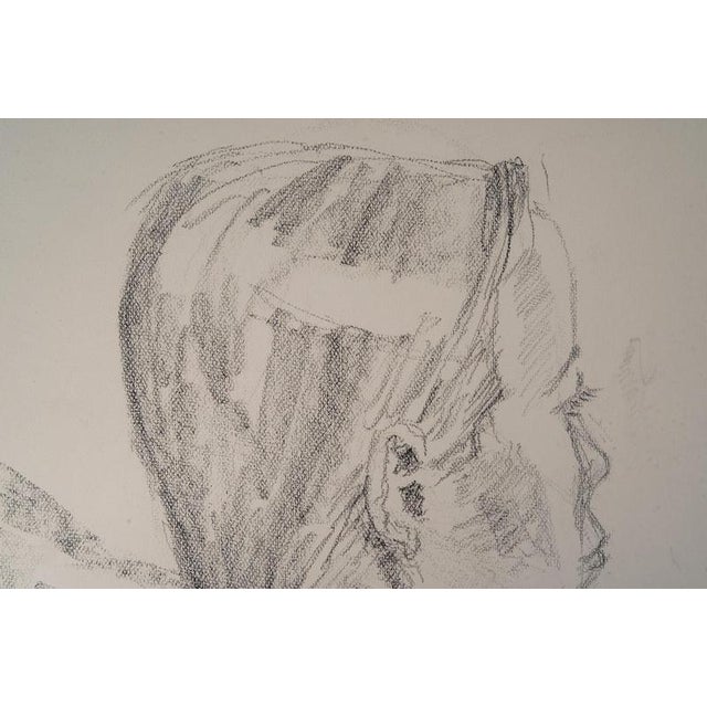 2000 - 2009 Unknown, Depicting the Face of a Young Woman, 20th Century, Drawing on Paper For Sale - Image 5 of 7