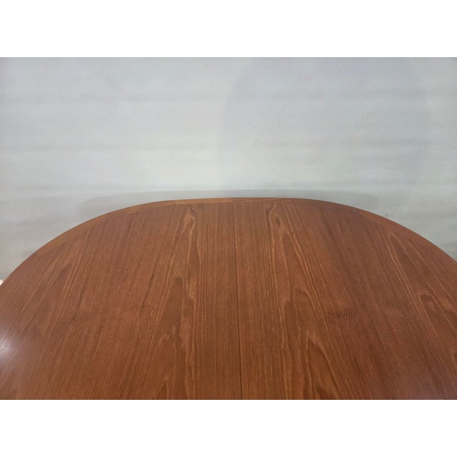 G-Plan Furniture Rare Mid-Century Danish Modern Teak Dining Table Pedestal Base G-Plan 1970s For Sale - Image 4 of 10