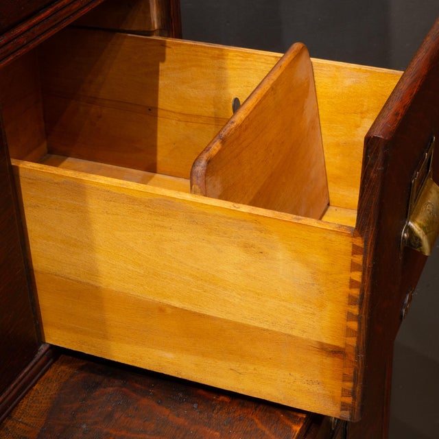Monumental Mahogany Yawman and Erbe 15 Drawer Modular File Cabinet c.1910 For Sale - Image 12 of 18