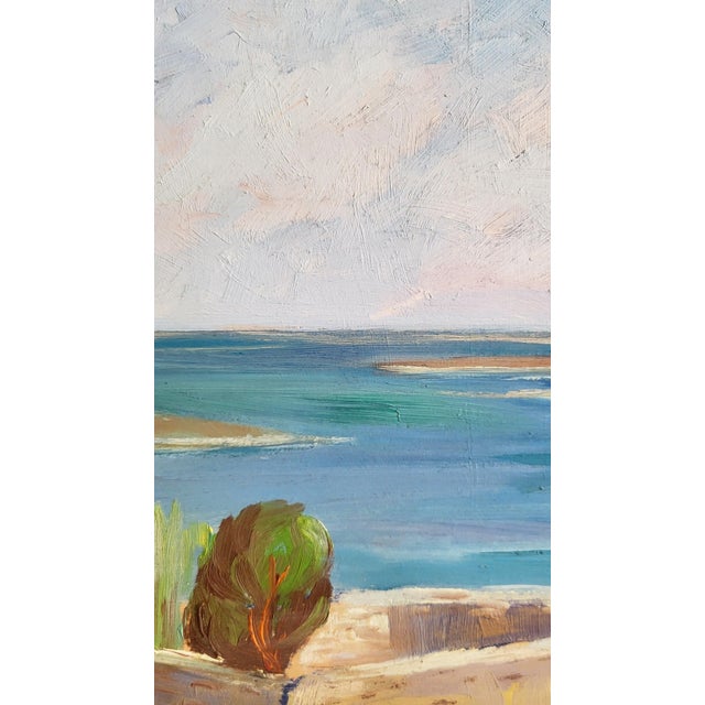 Adriatic Coastal Landscape, 1960s, Oil Painting on Canvas, Framed For Sale - Image 9 of 16