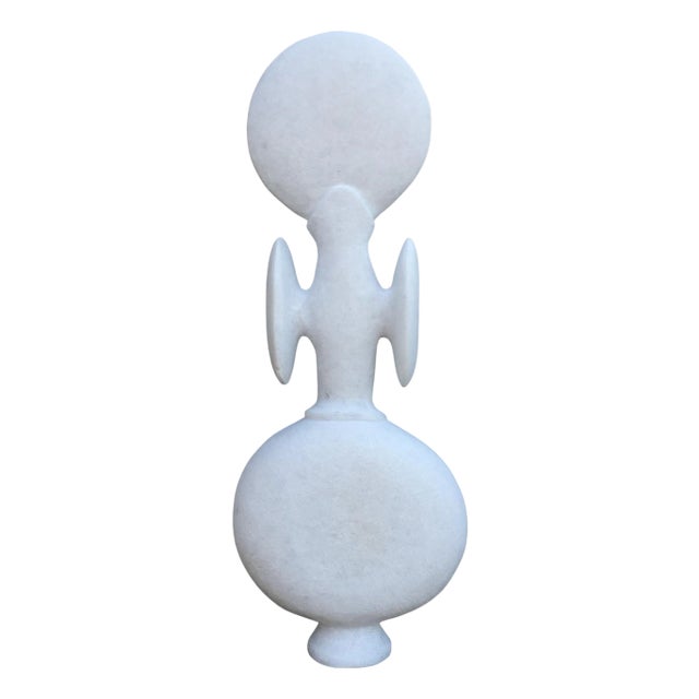 Hand Carved Marble Sculpture by Tom Von Kaenel For Sale