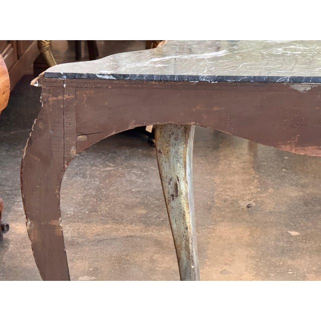 19th Century French Giltwood Console With Marble Top For Sale - Image 12 of 12