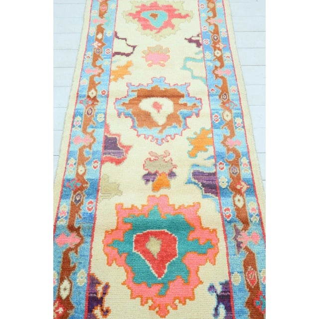 Contemporary 1960s Vintage Turkish Handknotted Runner Rug - 36"x96" For Sale - Image 3 of 12