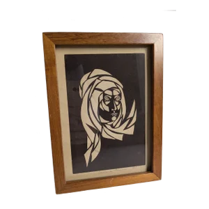Artist Signed 1967 Woodblock Portrait of a Woman