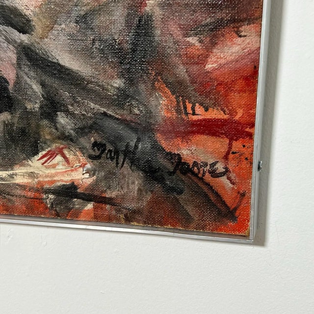 C. 1960s Martha Moore Modernist Expressionist Oil For Sale - Image 10 of 12