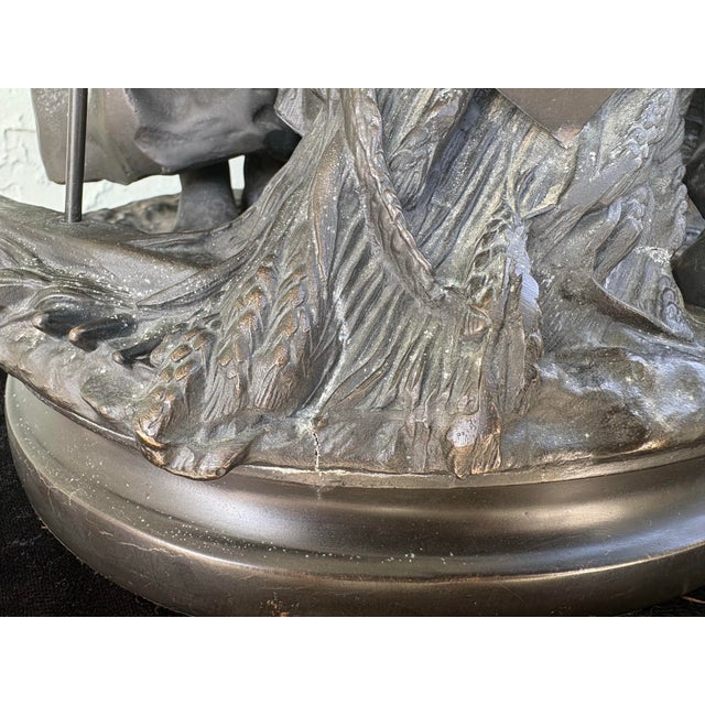 French Figural Sculpture Depicting “The Angelus” by Onnaing, Early 20th Century For Sale - Image 11 of 12