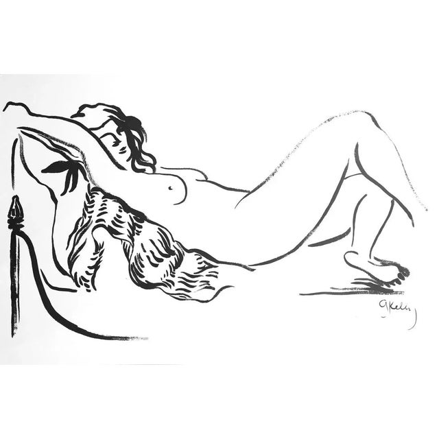 Gretchen Kelly Nude #1631 Original Gouache Painting by Gretchen Kelly For Sale - Image 4 of 4