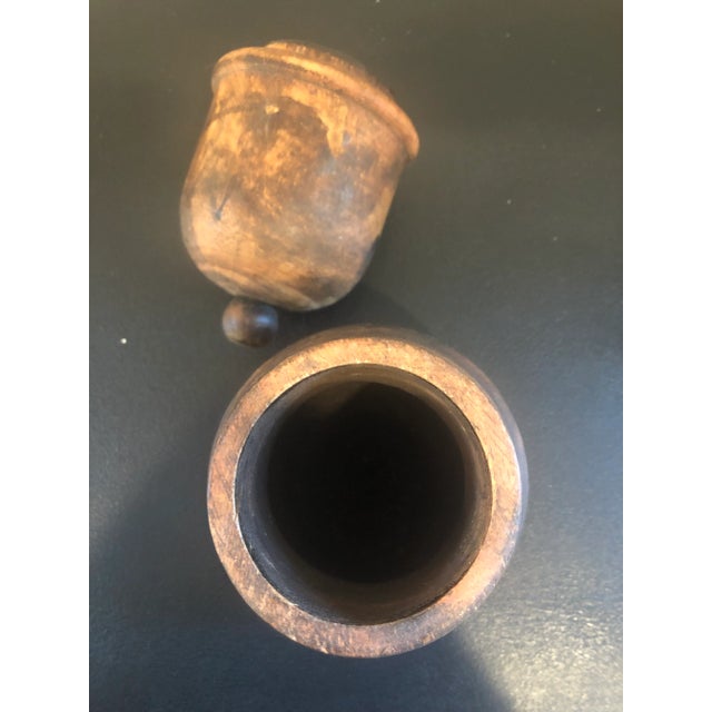 Vintage Burl Wood Vessel For Sale - Image 4 of 5