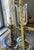 1990s Heirloom Heavy Casted Brass and Glass Hurricane Table Sconce Vintage - Pair For Sale - Image 4 of 10
