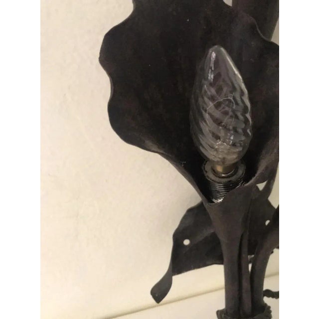 Antique Wrought Iron Sconce For Sale - Image 6 of 10