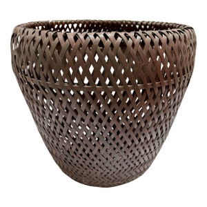 Large Woven Wicker Earthy Rustic Plant Vessel