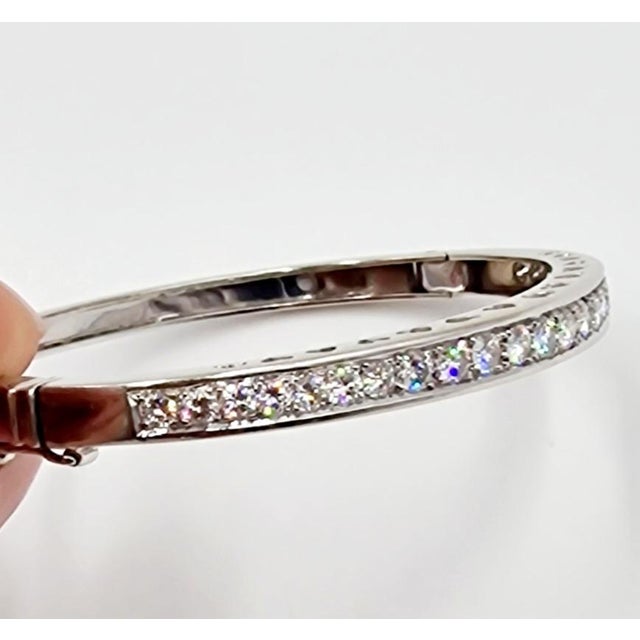 Bracelet in 18 Karat White Gold with 25 Diamonds, 1990s For Sale - Image 16 of 17