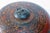 Vintage Asian Red and Black Painted Wooden Round Lidded Box With Metal Ring Handle For Sale In Palm Springs - Image 6 of 17