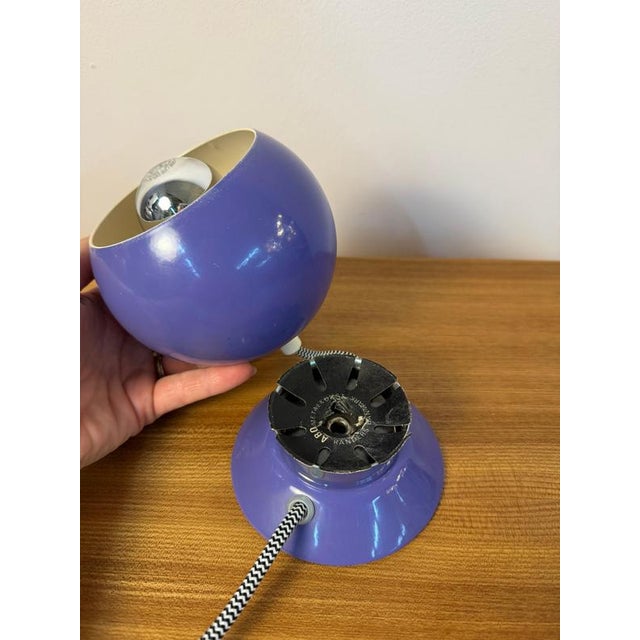Purple Purple Globe Lamp for Table by Abo Randers For Sale - Image 8 of 11