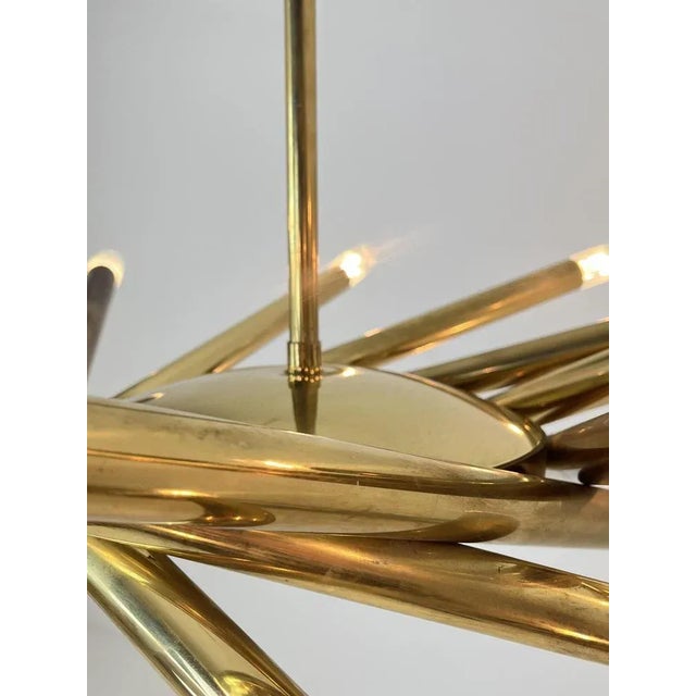 Metal Sputnik Brass Pendant from Stilnovo, 1960s For Sale - Image 7 of 18