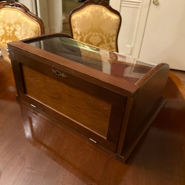 Antique Store Counter Display Curved For Sale - Image 4 of 7