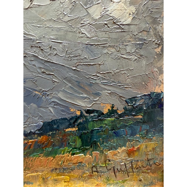Achille Guffanti, Landscape, 1960s, Oil, Framed For Sale - Image 3 of 7