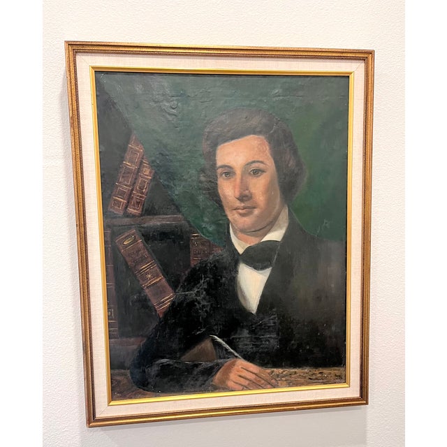Traditional Antique Late 1800s Framed Portrait of a Young Gentleman For Sale - Image 3 of 11