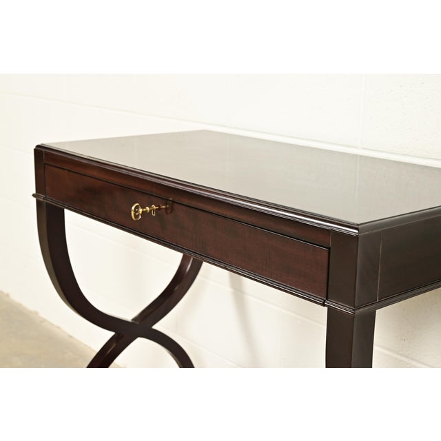 Councill Modern Regency Dark Mahogany Writing Desk or Console Table For Sale - Image 9 of 13