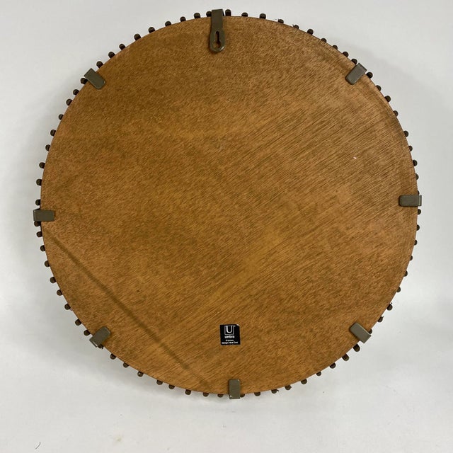 Late 20th Century Vintage Round Rattan Mirror by Matt Carr for Umbra For Sale - Image 5 of 7