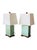 Pair of Lauren Ralph Lauren Celadon Crackle Glazed Porcelain Table Lamps | Coastal Modern Transitional Lighting With Original Shades For Sale - Image 6 of 15