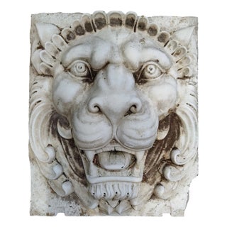 Unknown, Lion's Face Mask, Venice, 19th Century, Marble For Sale