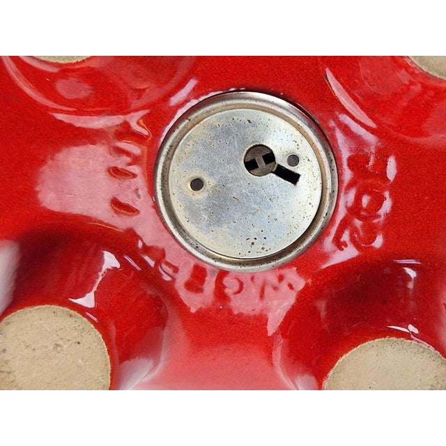 Metal Vintage Red Ceramic Piggy Bank from Scheurich Keramik, 1970s For Sale - Image 7 of 10
