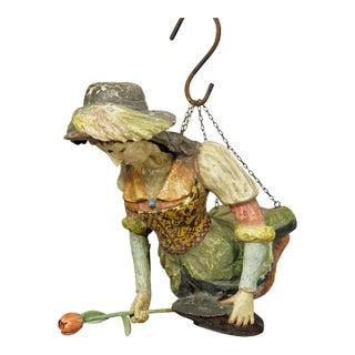 Antique Hanging Piece of a Medieval Lady Ca. 1900s For Sale