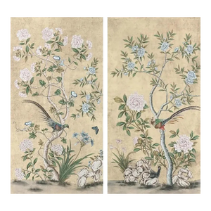 36"*72", Pair of Chinoiserie Wall Panel Artwork