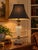 Ornamental & Decorative Materials Late 20th Century Cream Neoclassical Urn Table Lamps With Black Square Bell Shades - Pair For Sale - Image 7 of 10