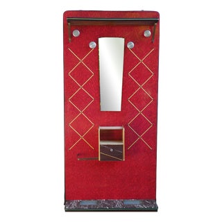 Mid-Century Handcrafted Wall-Mounted Coat Rack, France, 1950s For Sale