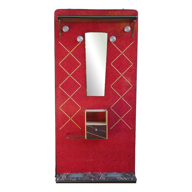 Mid-Century Handcrafted Wall-Mounted Coat Rack, France, 1950s For Sale