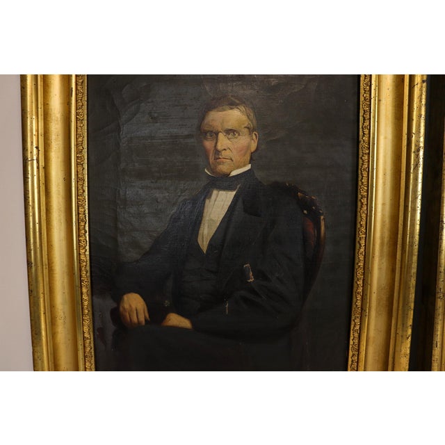 Late 19th Century 19th Century Victorian Oil Portrait Pendant Pair in Gilt Frames For Sale - Image 5 of 16
