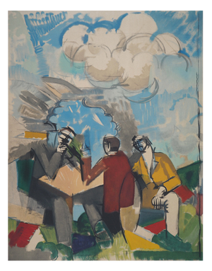 Roger De La Fresnaye, After the Parade, Lithograph