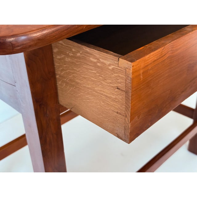 French Side or End Table of Patinated Cherry With Drawer For Sale - Image 10 of 16